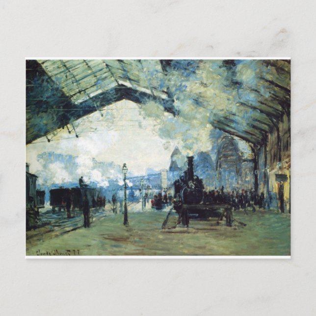Carte Postale Gare de Saint-Lazare, train de Normandie par Claud (Devant)