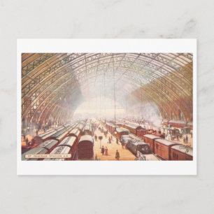 Carte Postale Gare de St Pancras vintage (Londres)