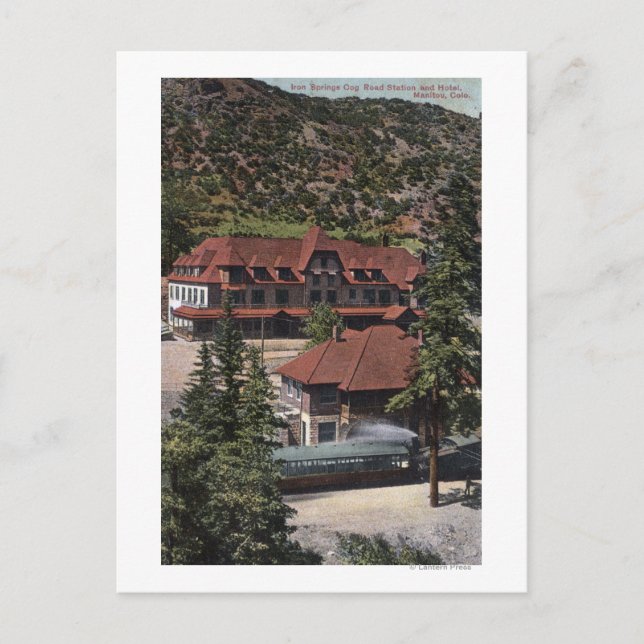 Carte Postale Gare et hôtel de Iron Springs Cog Road (Devant)