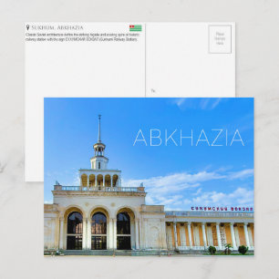Carte Postale Gare ferroviaire de Soukhoumi, Soukhoumi, Voyage e