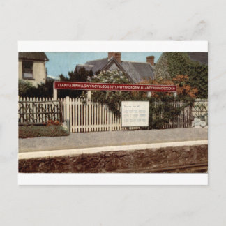 Carte Postale Gare ferroviaire vintage de Llanfair PG