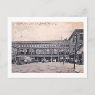 Carte Postale Gare & Ferry, Jersey City NJ 1906 Vintage