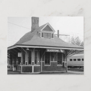 Carte Postale Gare, Gladstone, New Jersey Vintage