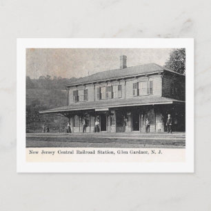 Carte Postale Gare, Glen Gardner, New Jersey Vintage