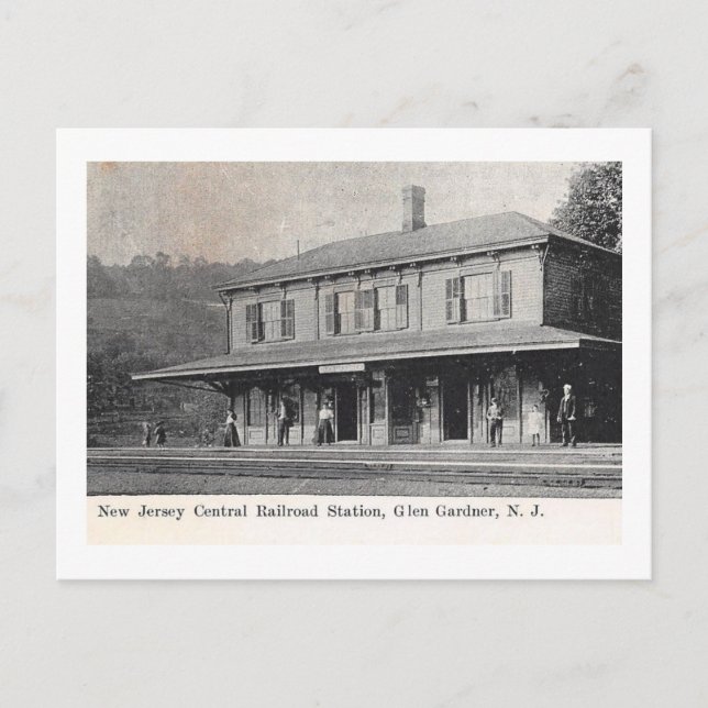 Carte Postale Gare, Glen Gardner, New Jersey Vintage (Devant)