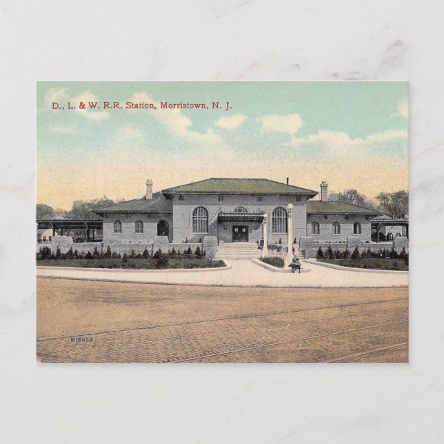 Carte Postale Gare, Morristown, New Jersey Vintage (Devant)