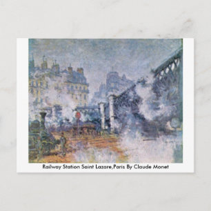 Carte Postale Gare Saint Lazare, Paris Par Claude Monet