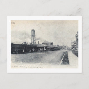 Carte Postale Gare, Wildwood, New Jersey Vintage