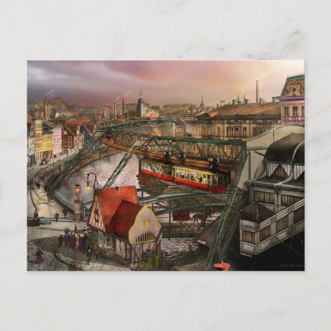 Carte Postale Gare - Wuppertal Suspension Railway 1913 (Devant)