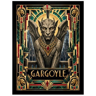 Carte Postale Gargouille, Art Déco Mythique