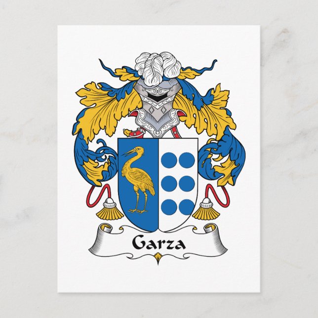 Carte Postale Garza Family Crest (Devant)
