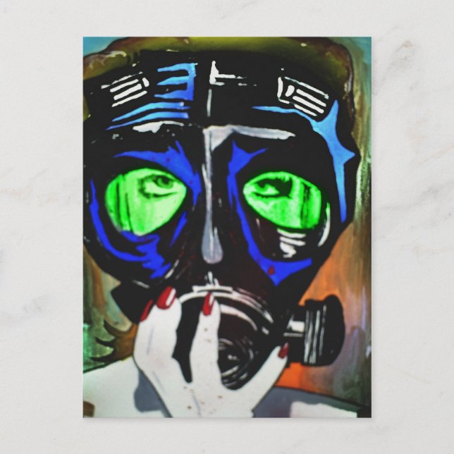 Carte postale 'Gas Mask Girl 2012' (Devant)