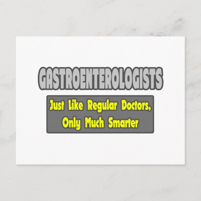 Carte Postale Gastroentérologistes... plus intelligents (Devant)