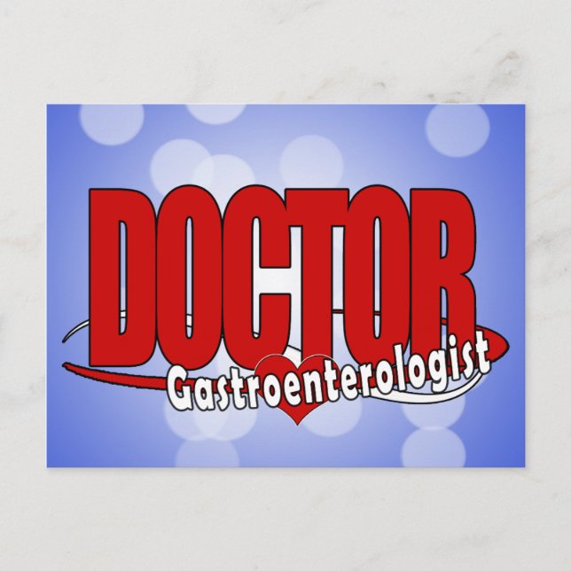 Carte Postale Gastroentérologue MÉDECIN LOGO BIG RED (Devant)