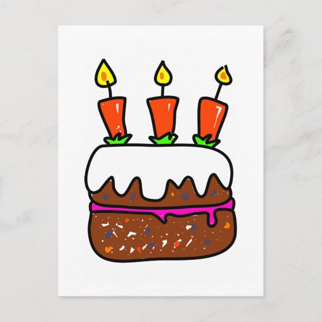 Carte Postale gâteau (Devant)