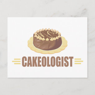 Carte Postale Gâteau au chocolat amusant