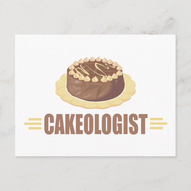 Carte Postale Gâteau au chocolat amusant (Devant)