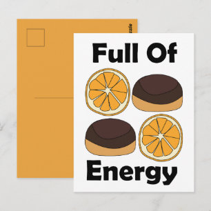 Carte Postale Gâteau au Chocolat et Orange Jaffa Plein d'Énergie