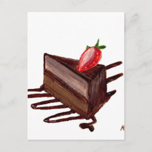 Carte Postale Gâteau au chocolat nourriture