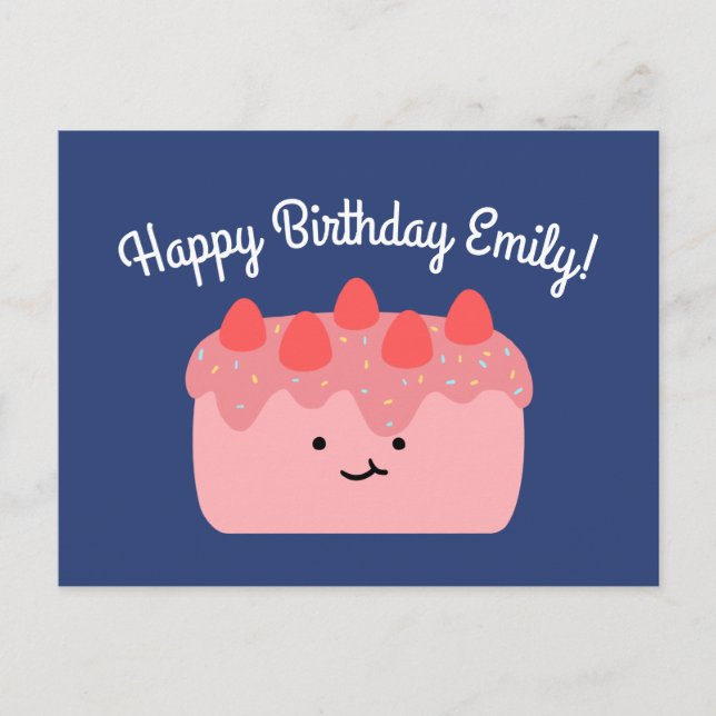 Carte Postale Gâteau aux fraises (Devant)