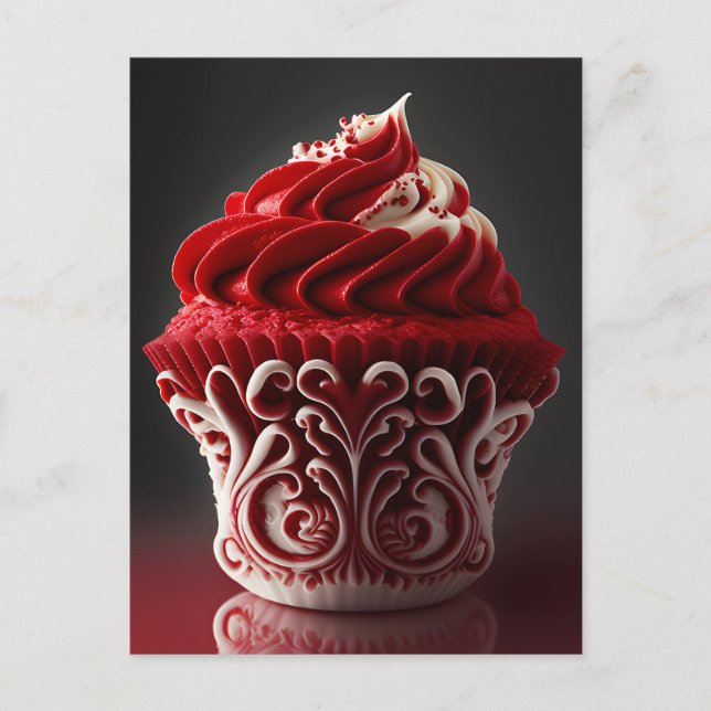 Carte Postale Gâteau Cupcake élégant (Devant)