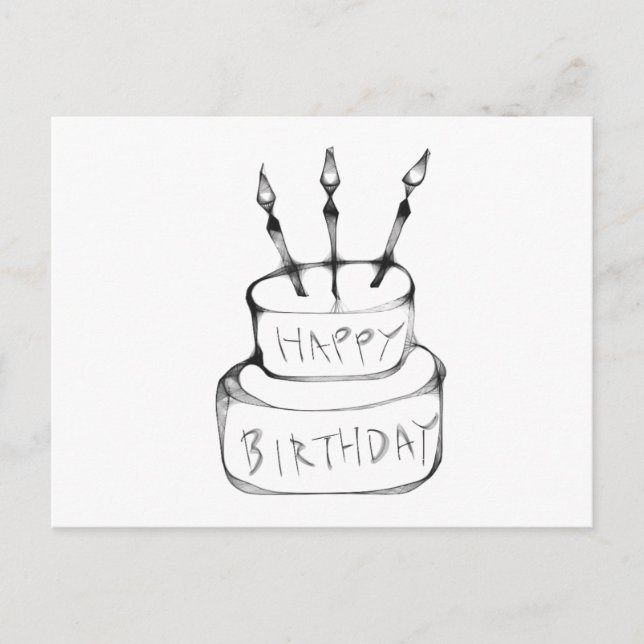 Carte Postale Gâteau d'anniversaire (Devant)