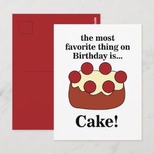 Carte Postale Gâteau d'anniversaire 