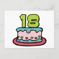Carte Gâteau Rose Pour Ses 18 Ans : Envoyer une vraie Carte