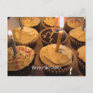 Carte Postale Gâteau d'anniversaire avec bougies