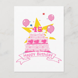 Cartes 45 Ans D Anniversaire Zazzle Fr