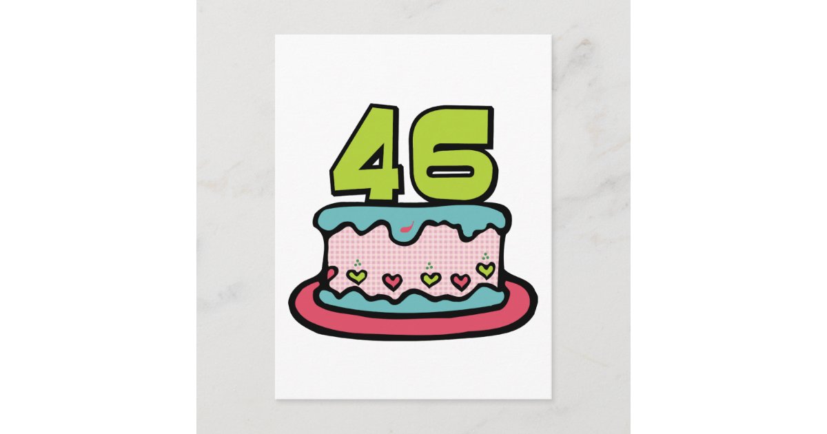 Carte Postale Gateau D Anniversaire De 46 Ans Zazzle Fr Carte Postale Gateau D Anniversaire De 46 Ans Zazzle Fr
