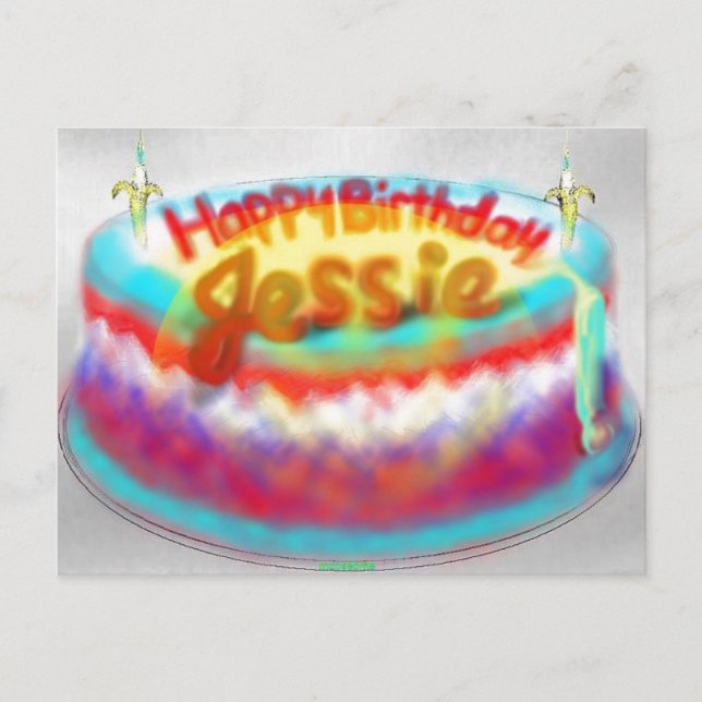 Carte Postale Gâteau d'anniversaire de Jessie en 2014 (Devant)