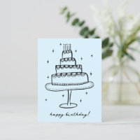 Gâteau d'anniversaire Dessin fantaisiste Griffonna
