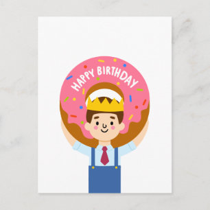 Carte Postale Gâteau d'anniversaire donut