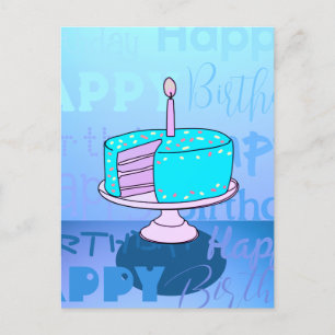Carte Postale Gâteau d'anniversaire joyeux