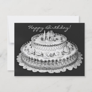 Carte Postale Gâteau d'anniversaire Photographie vintage