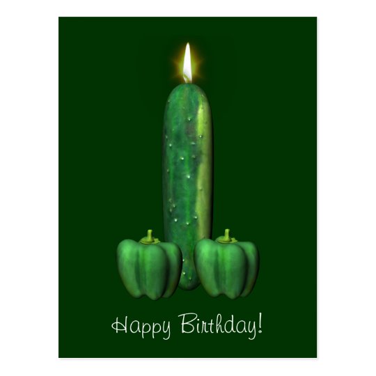 Carte Postale Gateau D Anniversaire Vegetarien Zazzle Fr