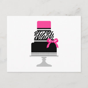 Carte Postale Gâteau de diva de zèbre