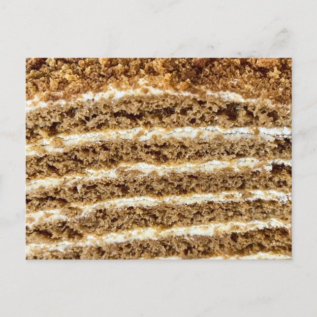Carte Postale Gâteau de miel Medovik Abstrait (Devant)