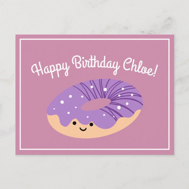 Carte Postale Gâteau de naissance Purple Galaxy Sprinkles (Devant)
