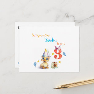 Carte postale gâteau de poulette mignonne