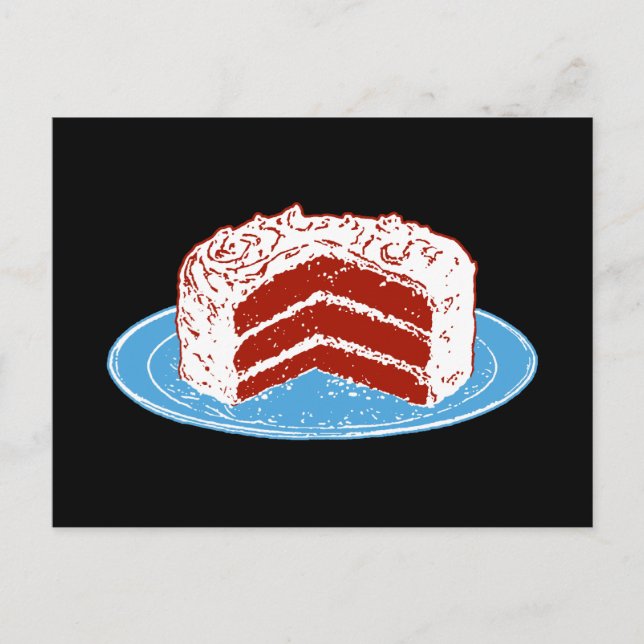 Carte Postale Gâteau de velours rouge (Devant)