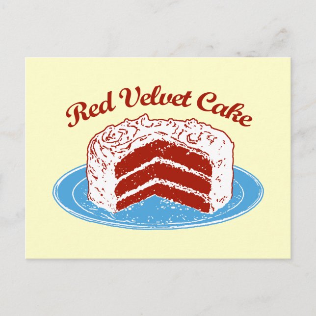 Carte Postale Gâteau de velours rouge (Devant)