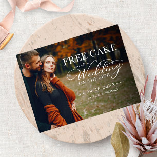 Carte Postale Gâteau gratuit drôle mariage économiser la date ph