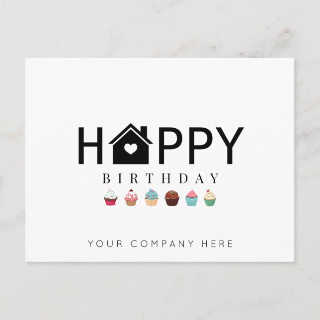 Carte Postale Gâteau Happy Birthday Realty (Devant)