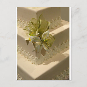 Carte Postale Gâteau Mariage blanc