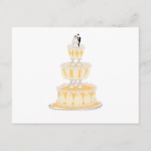 Carte Postale Gâteau Mariage décoré