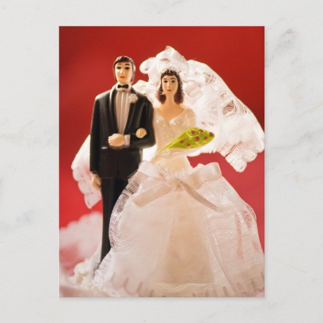 Carte Postale Gâteau Mariage En Plastique (Devant)