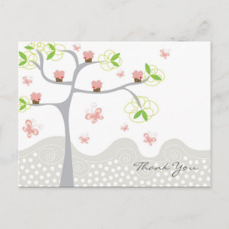 Carte Postale Gâteaux Cupcakes Fantaisie Arbre Papillons Joyeux