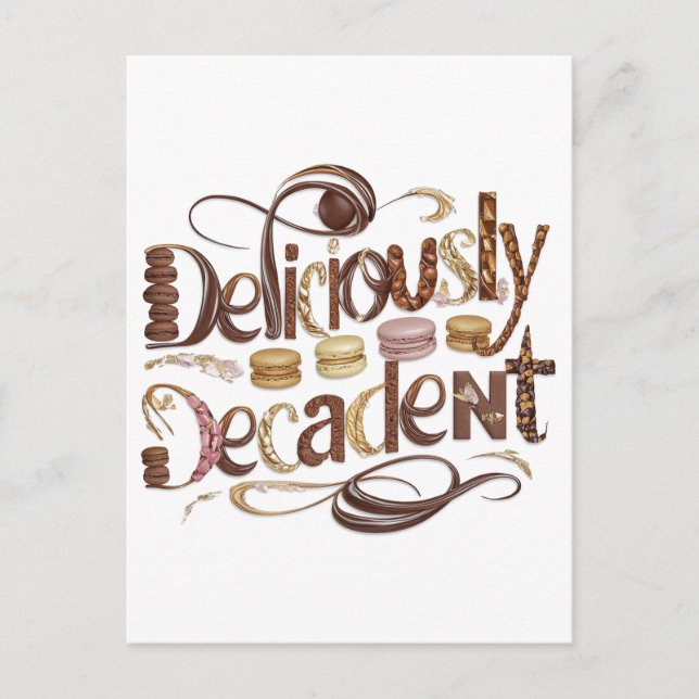 Carte Postale Gâteaux délicieusement décadents & Design au choco (Devant)